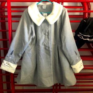 Rare Totoro Coat with Peter Pan collar. Junior 3X.